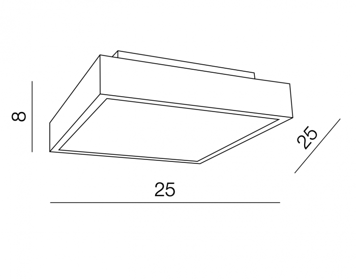 Plafoniera baie LED patrata Maximia 25/30 cm, suport metalic crom, IP44 rezstenta la apa, AZ 2072 - Azzardo [4]
