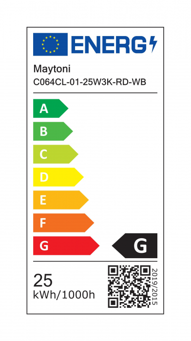Plafoniera LED Alfa C064CL-01-25W3K-RD-WB, 25W, 2000lm, lumina calda, IP20, alba, Maytoni [3]