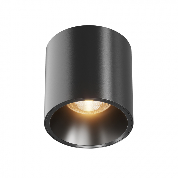 Plafoniera LED Alfa C064CL-L12B3K-D, dimabila, 12W, 840lm, lumina calda, IP20, neagra, Maytoni [1]
