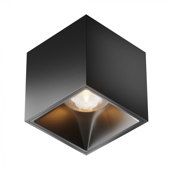 Plafoniera LED Alfa C065CL-L12B3K-D, dimabila, 12W, 840lm, lumina calda, IP20, neagra, Maytoni [1]