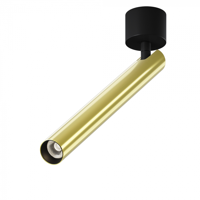 Plafoniera LED Focus T C141CL-L300-6W3K-BBS, 6W, 280lm, lumina calda, IP20, neagra+arama, Maytoni [1]