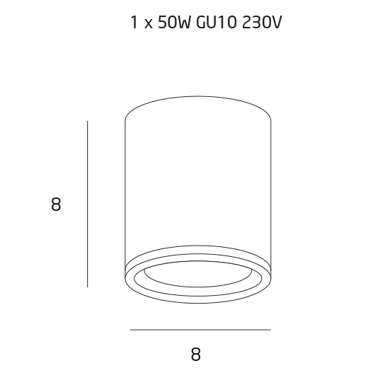 Spot crom aplicat rezistent la apa Kasi Ø 8 cm din metal, IP65, C0107 - Maxlight [4]