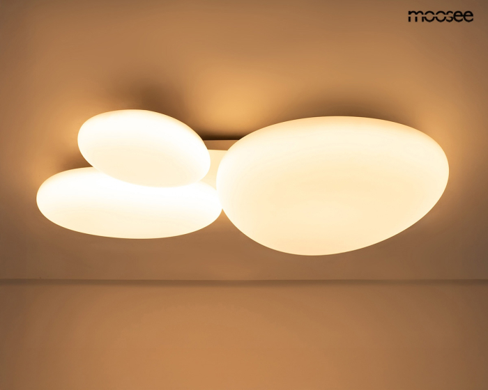 Plafonieră Cloud 3 62x14x88 cm, Metal Alb - Moosee [2]