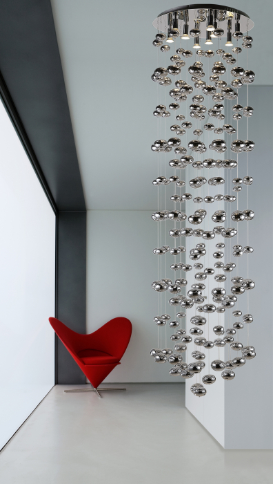 Plafoniera de lux Aqua XXL 220 cm metal crom, design modern in forma de bule, AZ 1296 - Azzardo [3]
