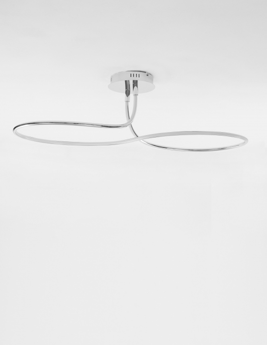 Plafoniera de lux aurie/crom/alba Stina 100 cm, LED dimabil, design modern, 9357087 - Novaluce [18]