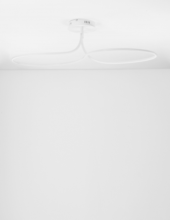 Plafoniera de lux aurie/crom/alba Stina 100 cm, LED dimabil, design modern, 9357087 - Novaluce [2]