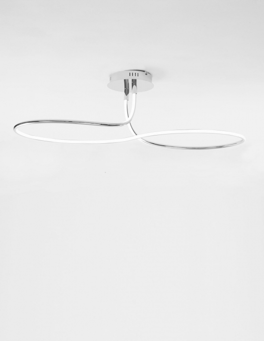Plafoniera de lux aurie/crom/alba Stina 100 cm, LED dimabil, design modern, 9357087 - Novaluce [19]