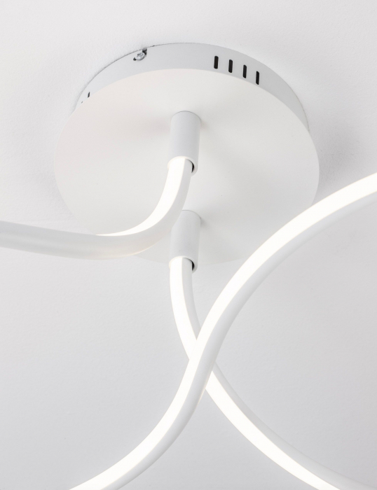 Plafoniera de lux aurie/crom/alba Stina 100 cm, LED dimabil, design modern, 9357087 - Novaluce [5]