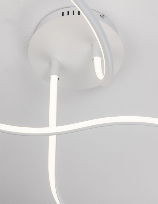 Plafoniera de lux aurie/crom/alba Stina 100 cm, LED dimabil, design modern, 9357087 - Novaluce [4]