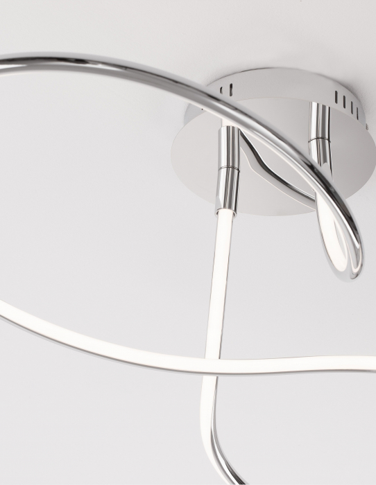 Plafoniera de lux aurie/crom/alba Stina 100 cm, LED dimabil, design modern, 9357087 - Novaluce [22]