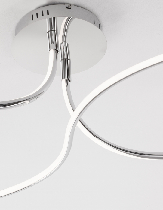 Plafoniera de lux aurie/crom/alba Stina 100 cm, LED dimabil, design modern, 9357087 - Novaluce [20]