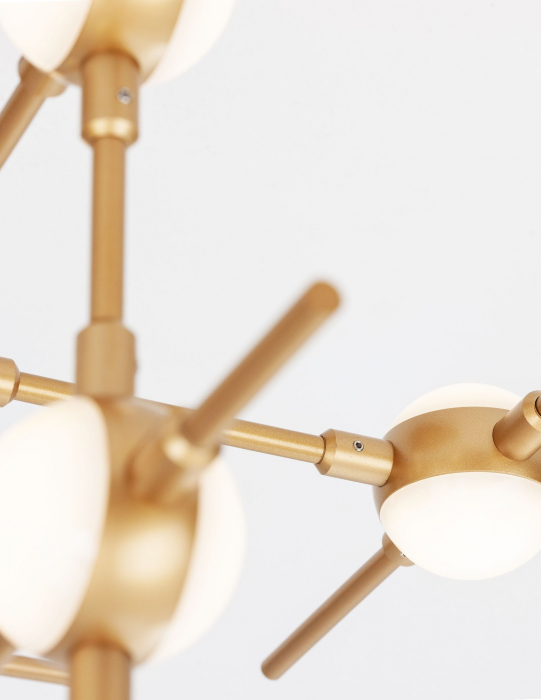 Plafoniera dimabila aurie moderna Molecule 75 cm 18 becuri, iluminare LED, 9180618 - Novaluce [4]