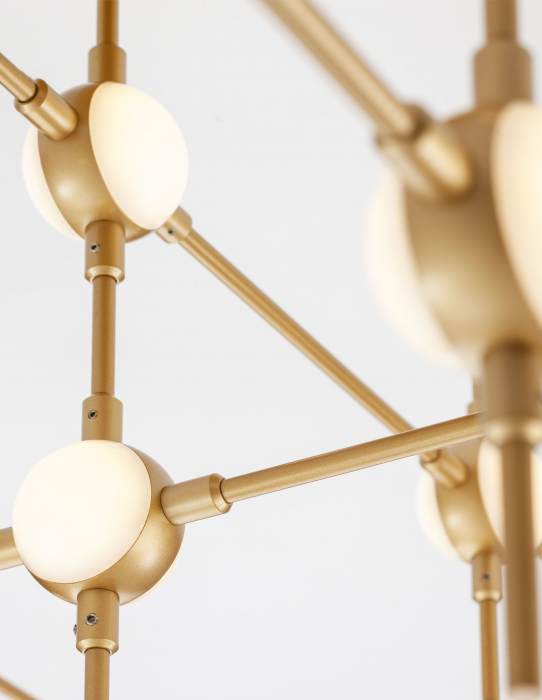 Plafoniera dimabila aurie moderna Molecule 75 cm 36 becuri, iluminare LED, 9180636 - Novaluce [2]