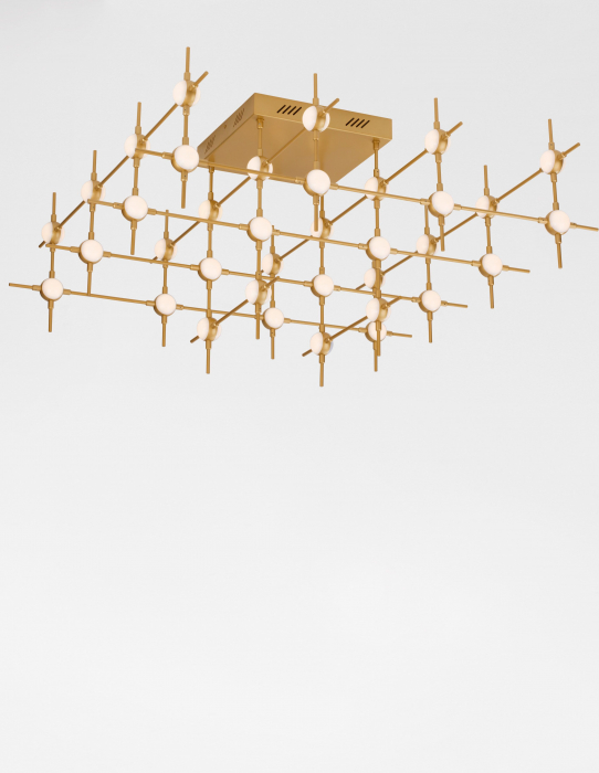 Plafoniera dimabila aurie moderna Molecule 75 cm 36 becuri, iluminare LED, 9180636 - Novaluce [3]