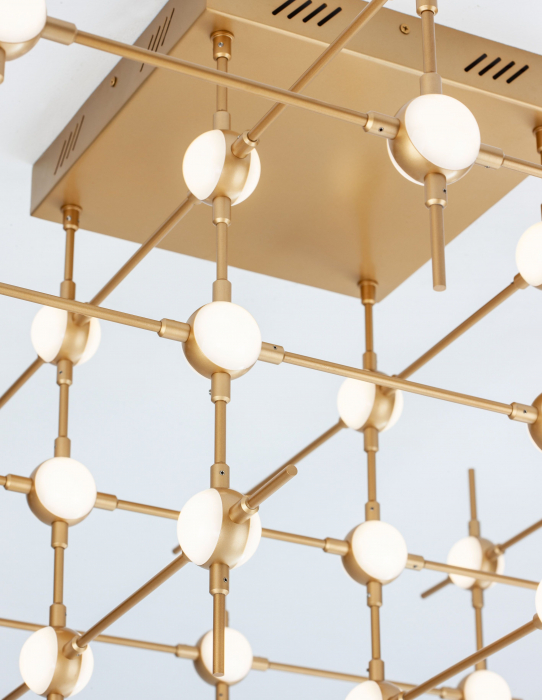 Plafoniera dimabila aurie moderna Molecule 75 cm 36 becuri, iluminare LED, 9180636 - Novaluce [5]