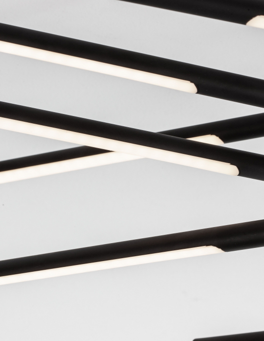 Plafoniera dimabila aurie/neagra cu bete rotative Rocco 94,5 cm, iluminare LED, 9180714 - Novaluce [5]