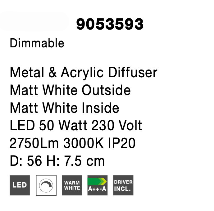 Plafoniera dimabila LED aurie/alba/neagra Berna Ø46/56 cm, metal si acril, design modern, 9053560 - Novaluce [16]