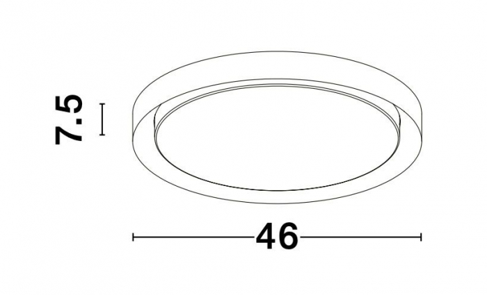 Plafoniera dimabila LED aurie/alba/neagra Berna Ø46/56 cm, metal si acril, design modern, 9053560 - Novaluce [6]