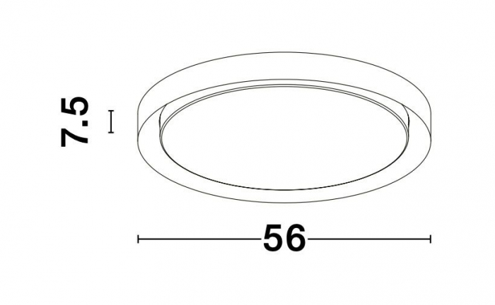 Plafoniera dimabila LED aurie/alba/neagra Berna Ø46/56 cm, metal si acril, design modern, 9053560 - Novaluce [9]