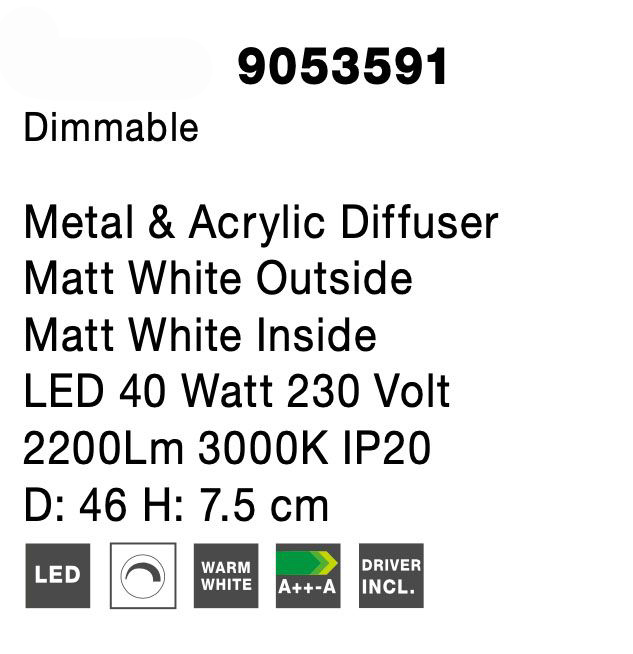 Plafoniera dimabila LED aurie/alba/neagra Berna Ø46/56 cm, metal si acril, design modern, 9053560 - Novaluce [15]