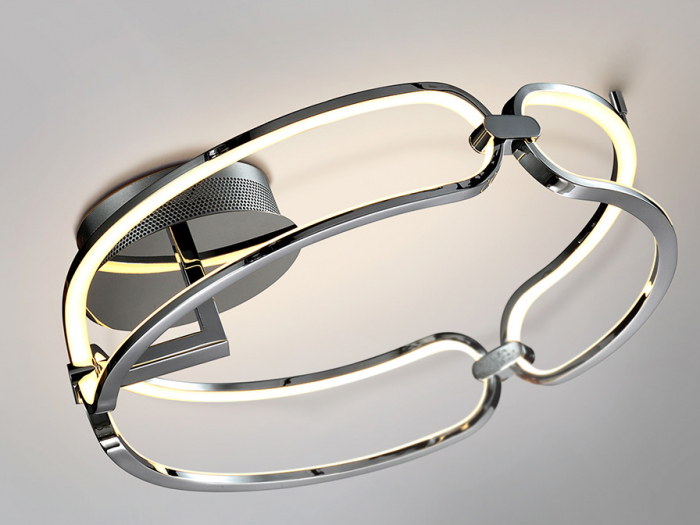Plafoniera dimabila LED rotunda lux crom/aur roz Githa Ø 47 cm, metal, 786430 - Schuller [10]