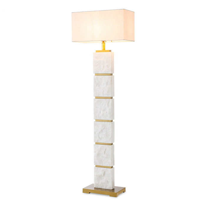   Lampă de podea Newton cu finisaj din alamă antică, inclusiv abajur 116460 EICHHOLTZ [1]