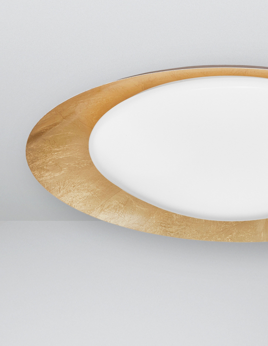 Plafoniera eleganta rotunda aurie/argintie Yacha Ø50 cm, iluminare LED dimabila, 9053821 - Novaluce [3]