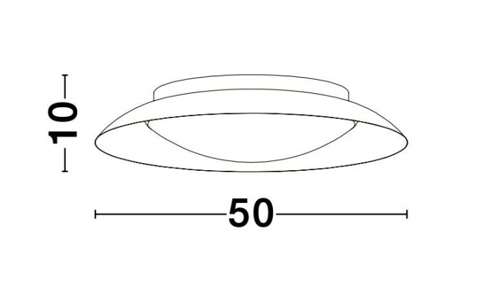 Plafoniera eleganta rotunda aurie/argintie Yacha Ø50 cm, iluminare LED dimabila, 9053821 - Novaluce [6]
