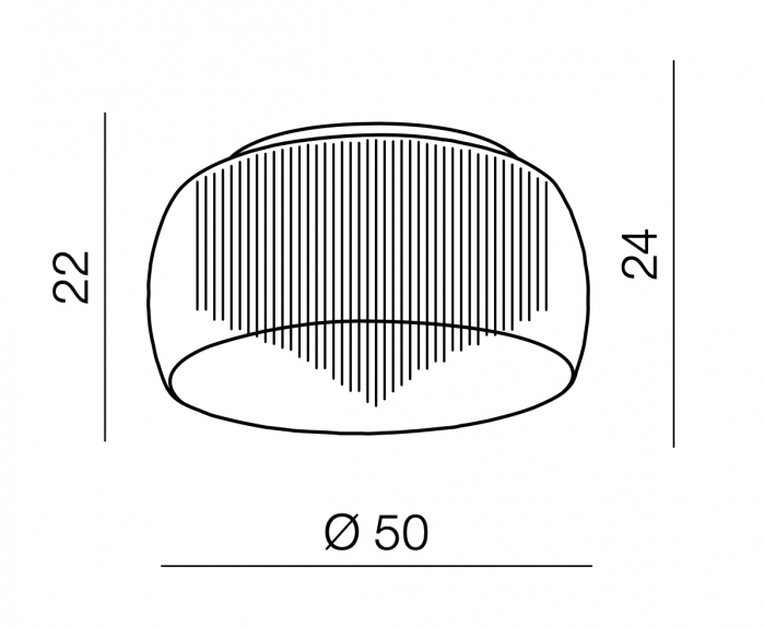Plafoniera extravaganta Kass 23/40/50 Ø, abajur sticla transparenta, detalii bare aluminiu spirala, AZ 1001 - Azzardo [6]