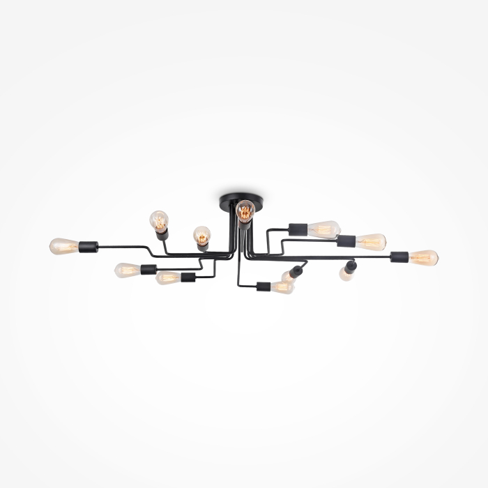 Plafonieră Gilbert, Metal Negru, 60W, Maytoni T532CL-12B [3]