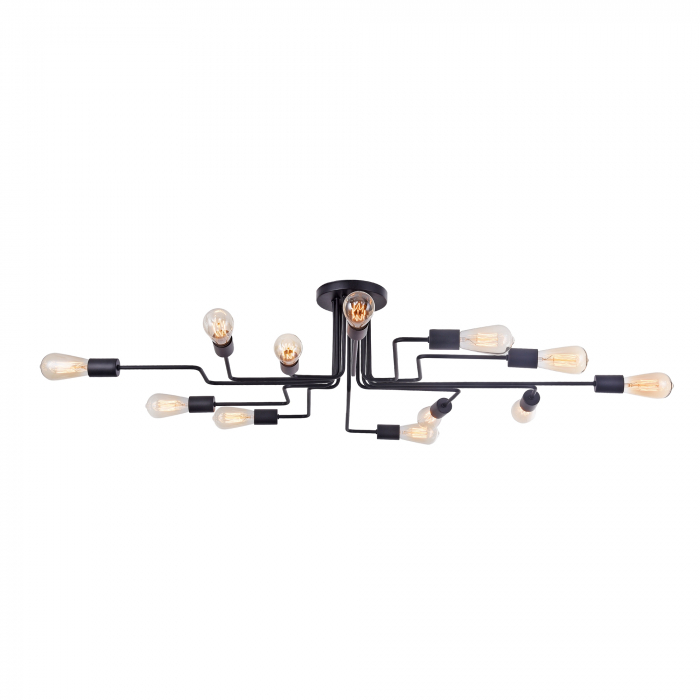 Plafoniera Gilbert T532CL-12B, 12xE27, neagra, IP20, Maytoni [1]
