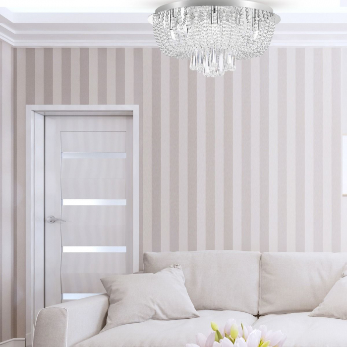 Plafoniera glam rotunda cristale SENSI Ø45 cm sticla transparenta, design clasic, 003064-011589 - Zumaline [2]