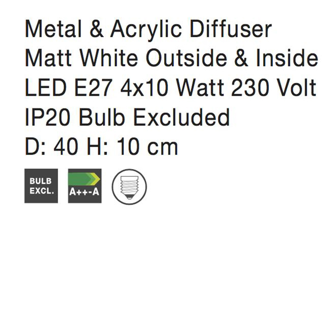 Plafoniera hexagonala diverse culori Drusia Ø 40 cm, din metal, 8186204 - Novaluce [5]