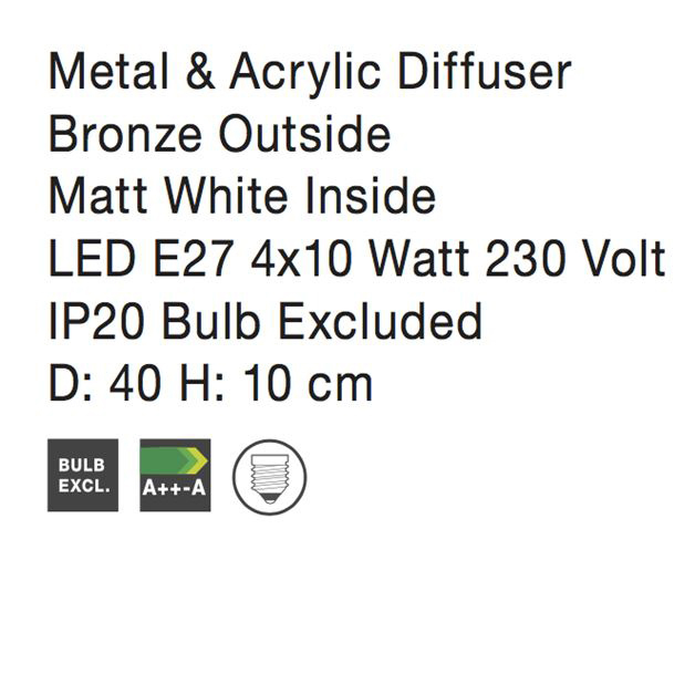 Plafoniera hexagonala diverse culori Drusia Ø 40 cm, din metal, 8186204 - Novaluce [13]
