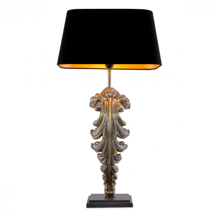   Lampă de masă Beau Site finisaj din alamă vintage inclusiv abajur negru 116261 EICHHOLTZ [2]