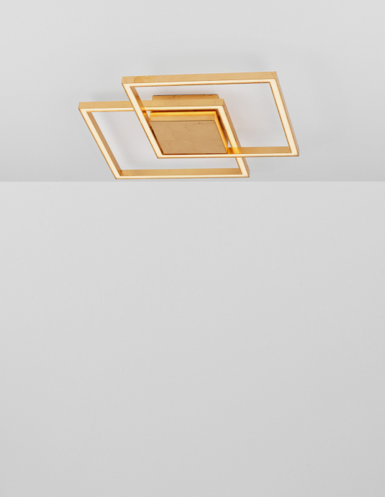 Plafoniera LED aurie Shiri 46 cm stil minimalist forma geometrica patrate suprapuse, 9500821 - Novaluce [3]