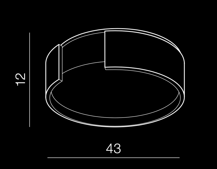 Plafoniera LED dimabila alba/neagra rotunda Feride 43 cm, design modern, AZ 2633 - Azzardo [3]
