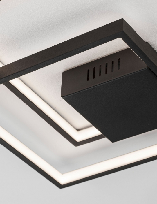 Plafoniera LED dimabila alba/neagra stil minimalist Aina 30/35 cm, forma doua patrate suprapuse, 9364035 - Novaluce [7]