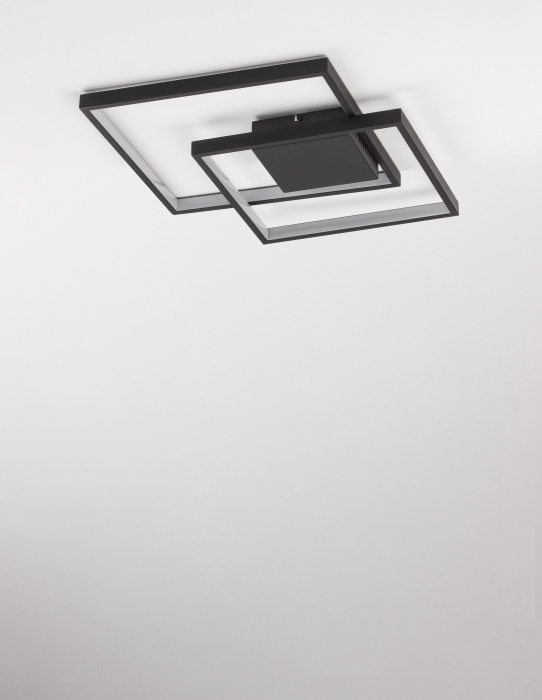Plafoniera LED dimabila alba/neagra stil minimalist Aina 30/35 cm, forma doua patrate suprapuse, 9364035 - Novaluce [3]