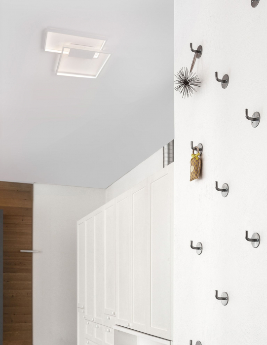 Plafoniera LED dimabila alba/neagra stil minimalist Aina 35/40 cm, forma patrat si dreptunghi suprapuse, 9364034 - Novaluce [7]