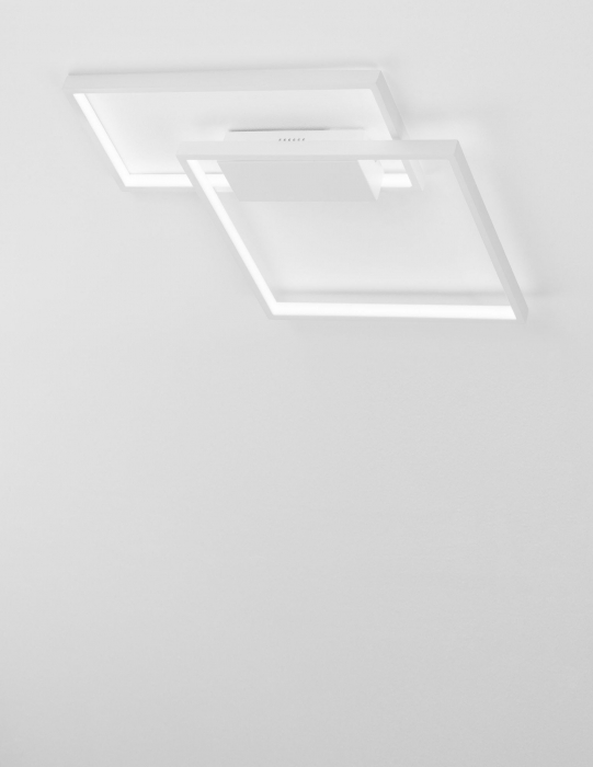 Plafoniera LED dimabila alba/neagra stil minimalist Aina 35/40 cm, forma patrat si dreptunghi suprapuse, 9364034 - Novaluce [3]