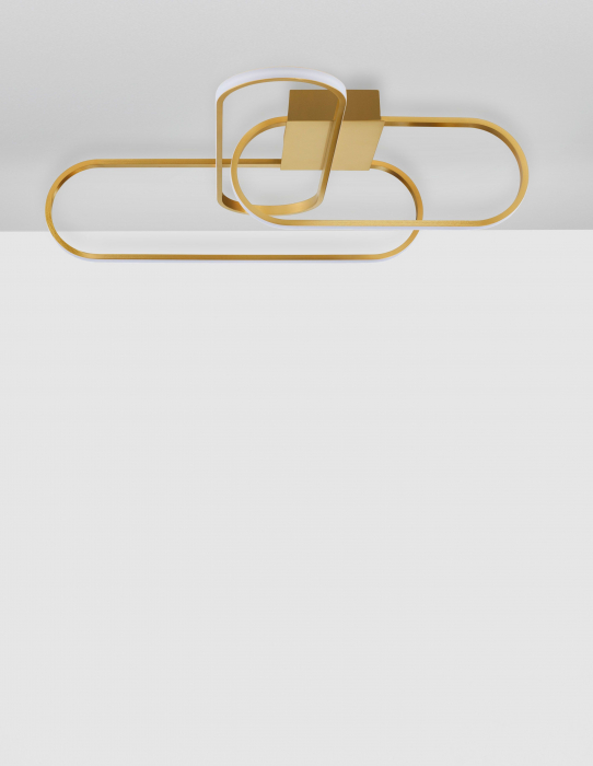 Plafoniera LED dimabila aurie/neagra Nojus 53x66 cm din 3 piese, design modern lux, 9113842 - Novaluce [3]