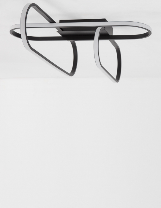 Plafoniera LED dimabila aurie/neagra Nojus 53x66 cm din 3 piese, design modern lux, 9113842 - Novaluce [9]