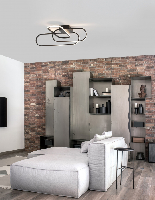 Plafoniera LED dimabila aurie/neagra Nojus 53x66 cm din 3 piese, design modern lux, 9113842 - Novaluce [13]