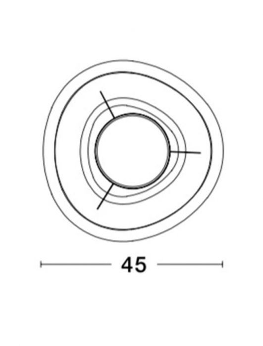 Plafoniera LED dimabila din acril alba Sema Ø 45/60/80 cm, baza metal, 9106244 - Novaluce [5]