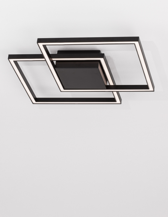 Plafoniera LED Shiri 46 cm alba/neagra, stil minimalist forma geometrica, 8160162 - Novaluce [11]