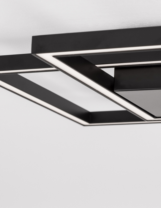 Plafoniera LED Shiri 46 cm alba/neagra, stil minimalist forma geometrica, 8160162 - Novaluce [12]