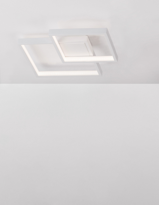 Plafoniera LED Shiri 46 cm alba/neagra, stil minimalist forma geometrica, 8160162 - Novaluce [3]