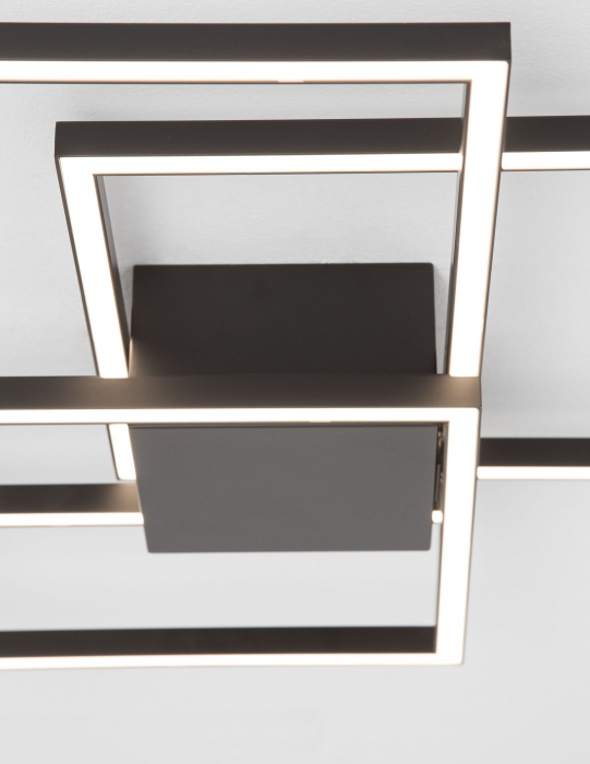 Plafoniera LED Shiri 56 cm alba/neagra, stil minimalist forma geometrica, 9500832 - Novaluce [4]