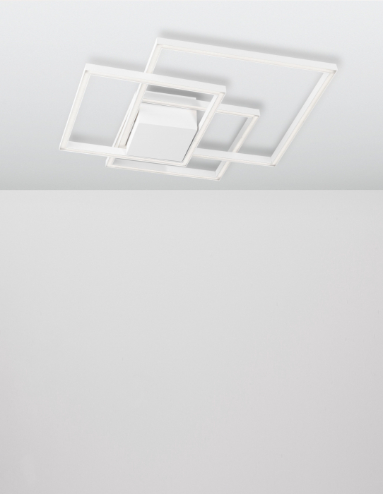 Plafoniera LED Shiri 56 cm alba/neagra, stil minimalist forma geometrica, 9500832 - Novaluce [9]